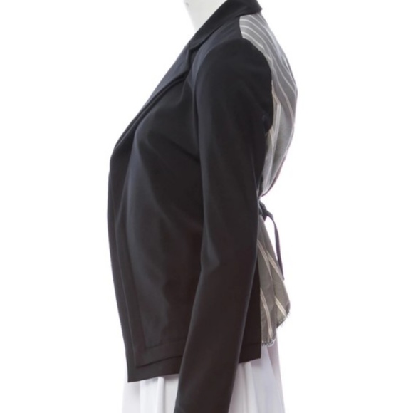 ALEXANDER WANG Stripe-Accented Notch-Lapel Blazer - Picture 3 of 3